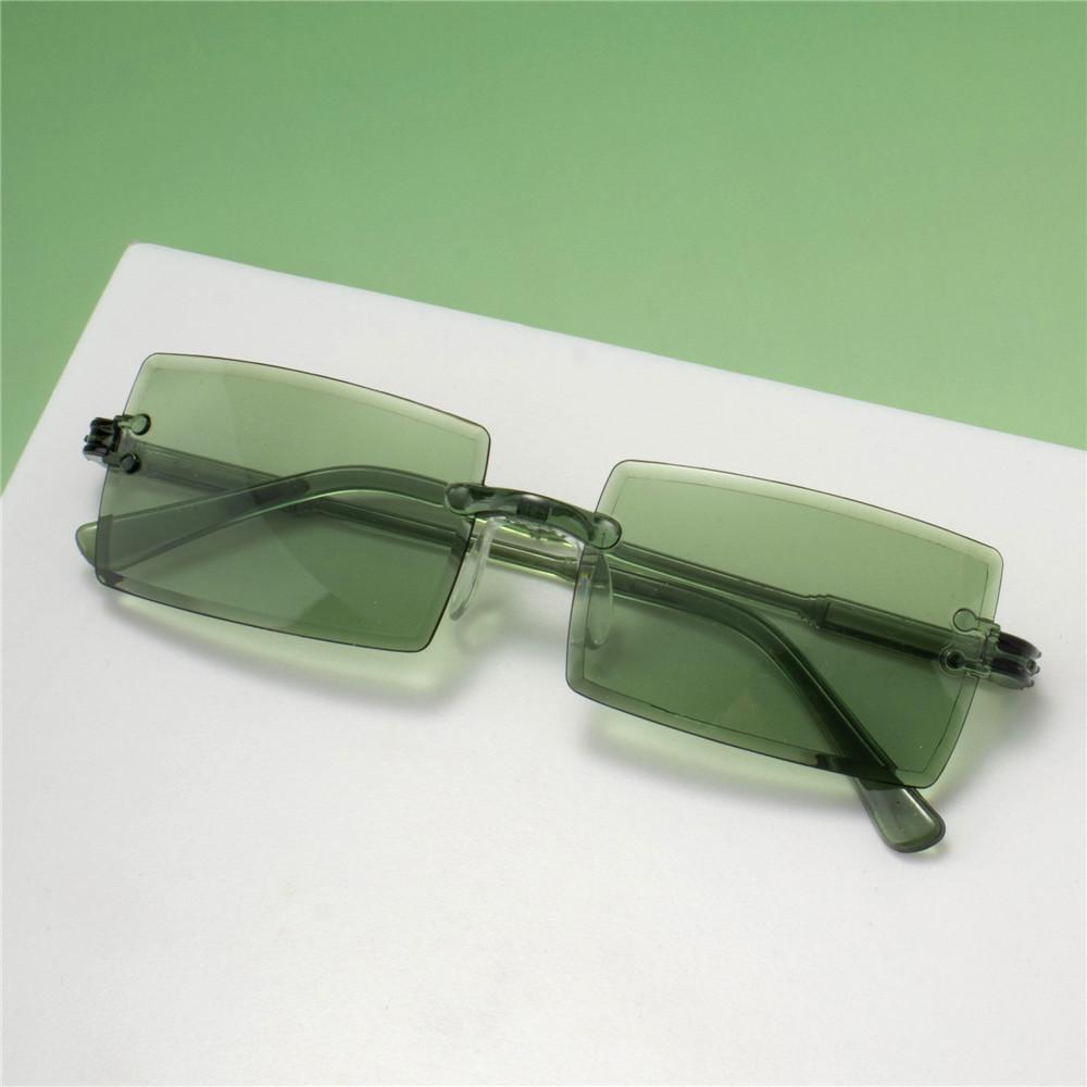 20PCS Retro Sunglasses Women Brand Designer Fashion Rimless Gradient Sun Glasses Shades Cutting Lens Ladies Frameless Eyeglasses