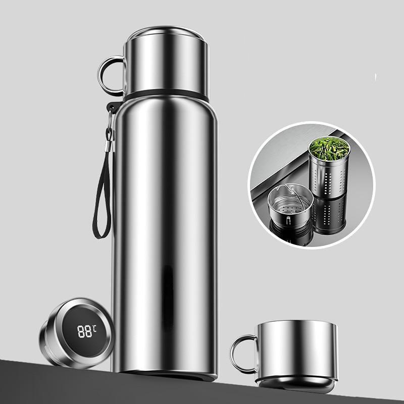 Smart Thermos Vacuum Insulated Mug Cup Large Capacity Thermos Bottle Stainless Steel Water Bottle Thermos Vacuum Hot Water Flask