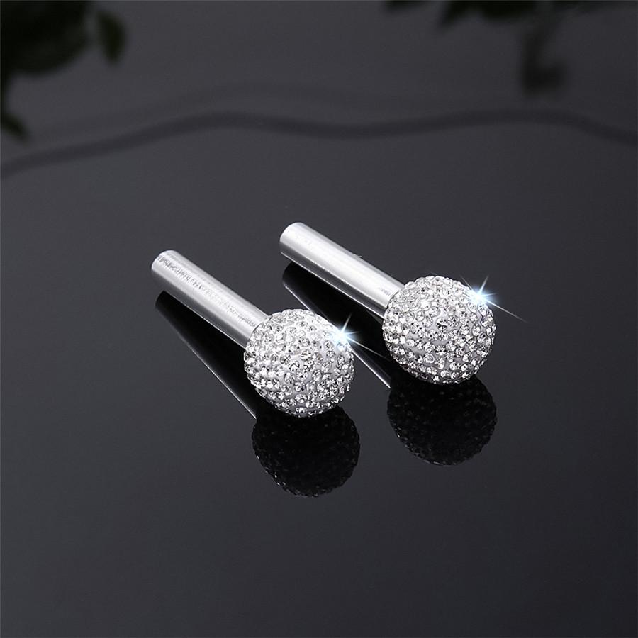 Bling Bling Rhinestone-encrusted aluminum alloy door handle Interior Door Lock Knob Pins for Car Truck SUV Auto 2pcs