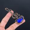 Lapis Lazuli Pendant Handmade Gemstone Jewelry, 999 Copper Wire Wrapped Pendant ,Unique Design Jewelry Pendant