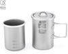 KEITH Pure Titanium Cookware 900ml Ultralight Durable Multifunctional Rice Suitable for Direct Flame and Outdoor Camping with Storage Bag Tableware,