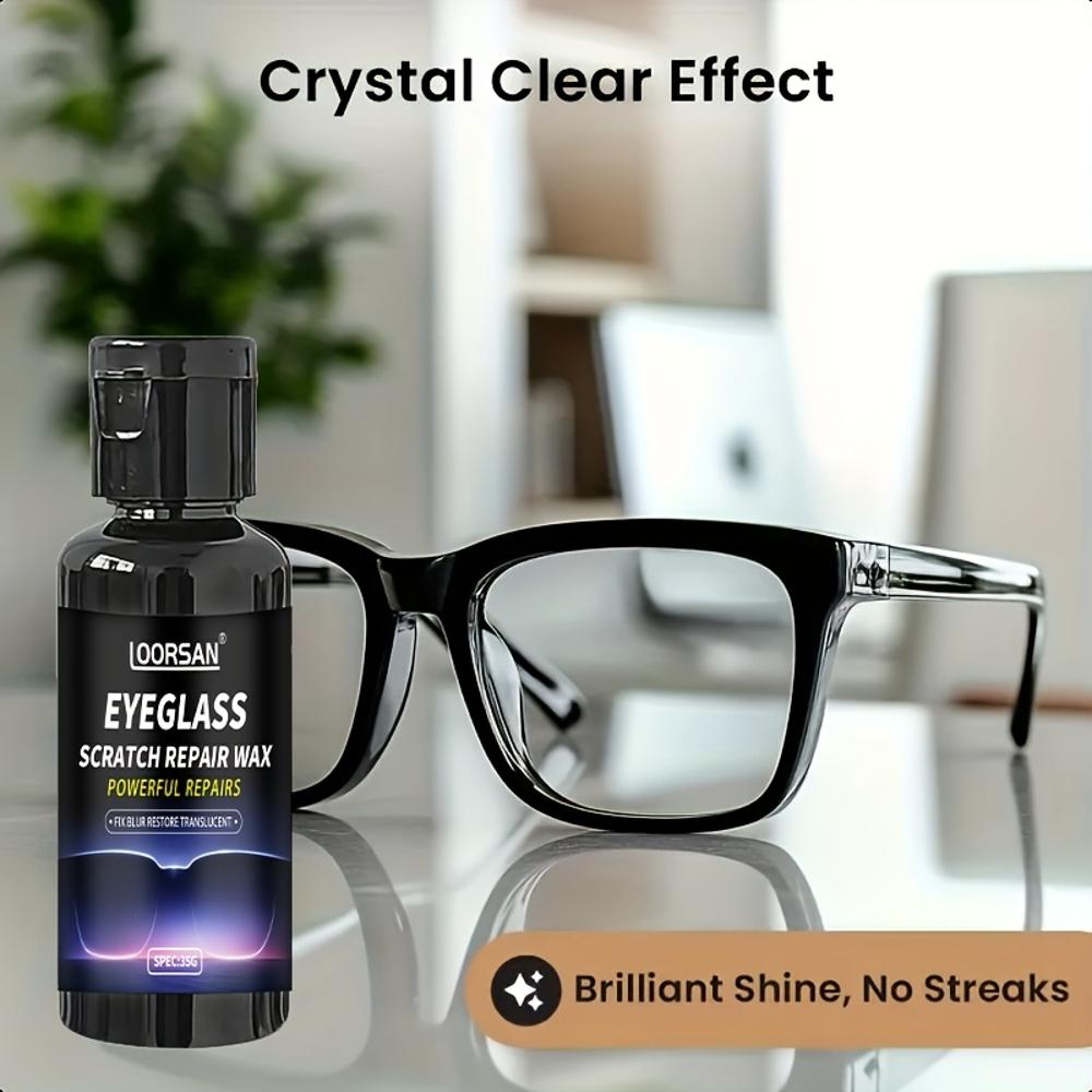 Universal Glass and Lens Scratch Repair Kit - Restores Clarity and Smooth Surface - Suitable for Car Windows, Side Mirrors, Watc