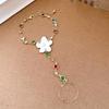 Versatile Floral Rhinestone Enamel Bracelet and Multi-Layer Necklace Set