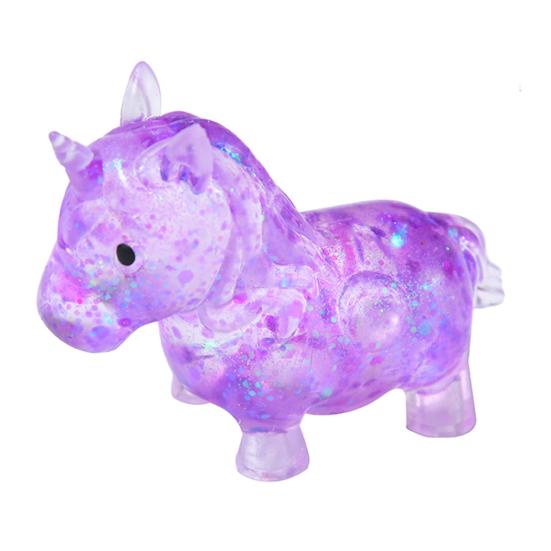 Mini Horse Squeeze Toy Stress Relief Clear Glitter Horse Stress Sugar Ball Sensory Toy Decompression Fidget Toy Party Favors