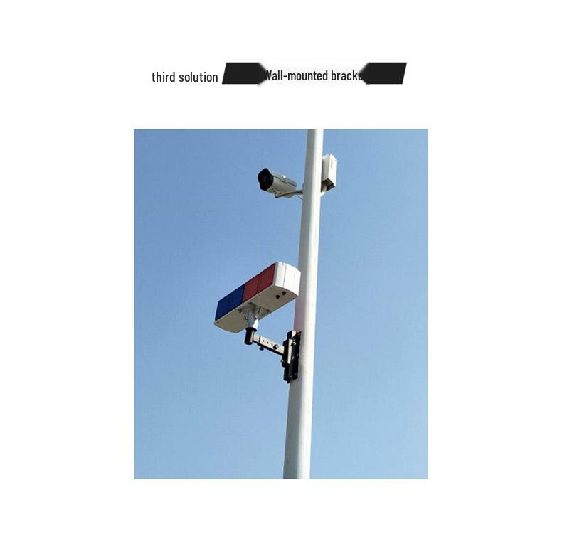Dual-Sided Solar LED Red Blue Strobe Traffic Signal Light for Intersections