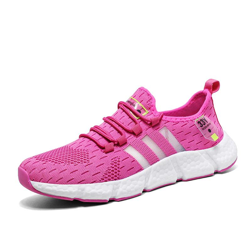 New breathable casual shoes spring men s sports shoes flying woven shoes flying woven couple shoes student running shoes 42 фиолетовый