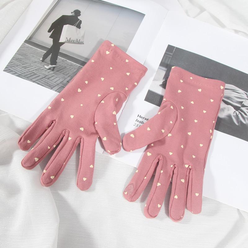 Sunscreen Gloves Female UV Protection Driving Summer Cotton Touch Screen Thin Breathable Riding Elastic Windproof Gloves.