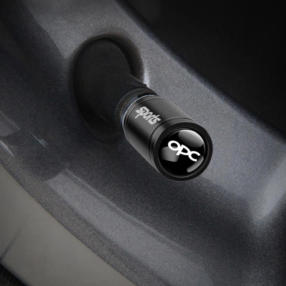 BBGB2 4PCS Sports Emblem Metal Wheel Tire Valve Stem Caps Car Stying For Opel OPC Astra J H G K Insignia Corsa D B E Mokka Vectra