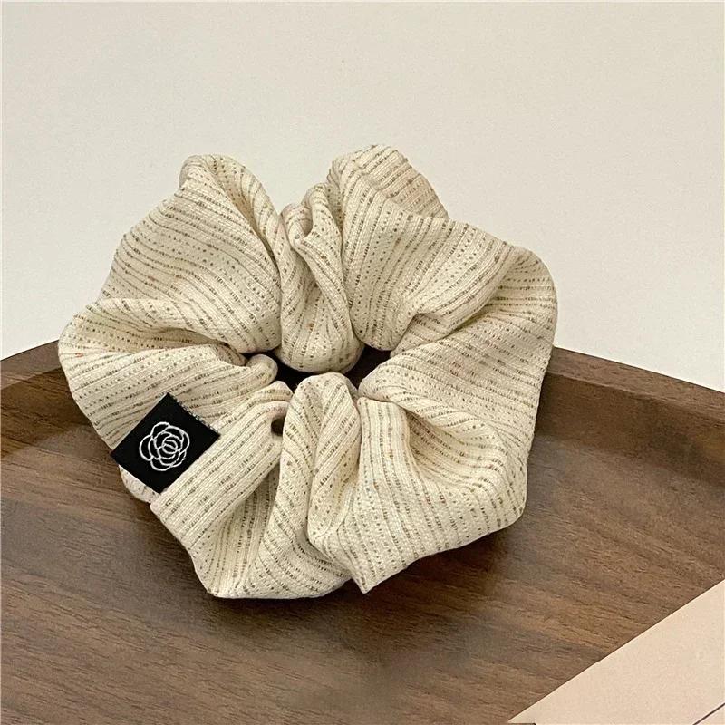 Marke Vintage Scrunchie Damen Karierte Elastische Haarbander Elegante Scrunches Designer Haarband Pferdeschwanz Chouchou Haar Accessoires