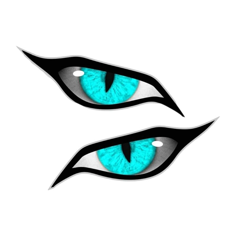 Simulated Eye Car Body Stickers Scratch Concealer Flexible Adhesive Decoration For Vehicle And Doors