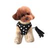 TARATI Pet Dog and Cat Harness with Polka Dot Adjustable 120cm Buffer Black Lead Set for Small Extra Small Small and Perfect for and M Pattern, Rope,