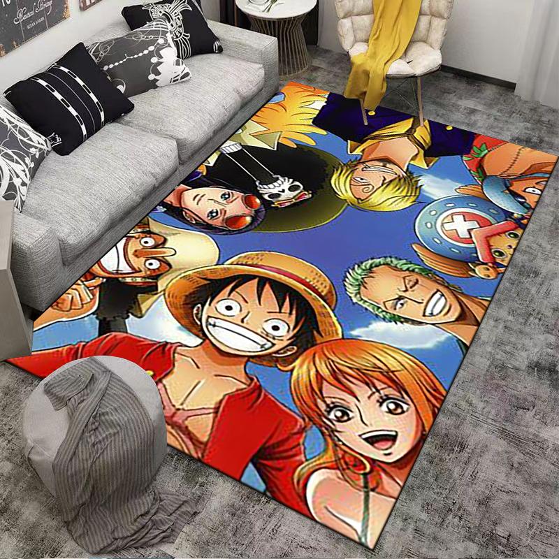 "Anime Colorful Cartoon Characters Carpet for Bedroom or Living Room" Suitable for Use As an Anti-slip for Living Room Bedroom Sofas