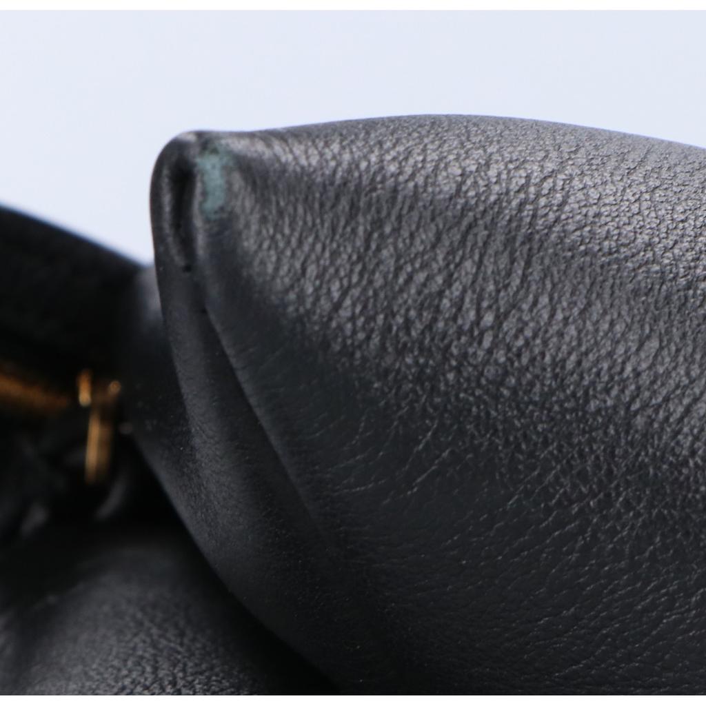 THE ROW W1236 L52 NU MINI TWIN/New Mini Twin Leather Shoulder bag Black/GDHardwareUsed