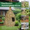 Hummingbird Houses for Outside Hanging, Natural Grass Hanging Bird Hut, Hand Woven Bird Nest, Large Wren Finch Bird House for Garden Window Outdoor