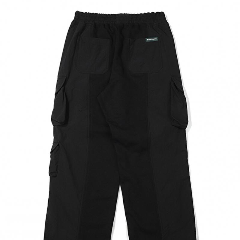 Woven Patch Bijo Cargo Pants  Black 