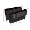 2 Pack Car Organizer Front Seat Gap Filler With Cup Holder PU Leather Car Console Side Pocket With Usb Charging Hole