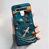 For LG Q61 LM-Q630N Slim Black Soft Silicone Case Luxury Fashion Flower Butterfly Painted Cover for LG K61 Q61 Q 61 Phone Casing