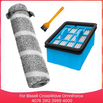 Bürstenwalzen- und HEPA-Filter-Set für Bissell Crosswave Omniforce 4076 3912 3999 4000 Staubsauger-Ersatzteil-Set