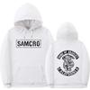 Sons of Anarchy SAMCRO Doppelseitig bedrucktes Kapuzenpullover, Unisex, Damenmode, Markendesign, Pullover, Unisex-Kapuzenpullover aus Fleece-Baumwolle