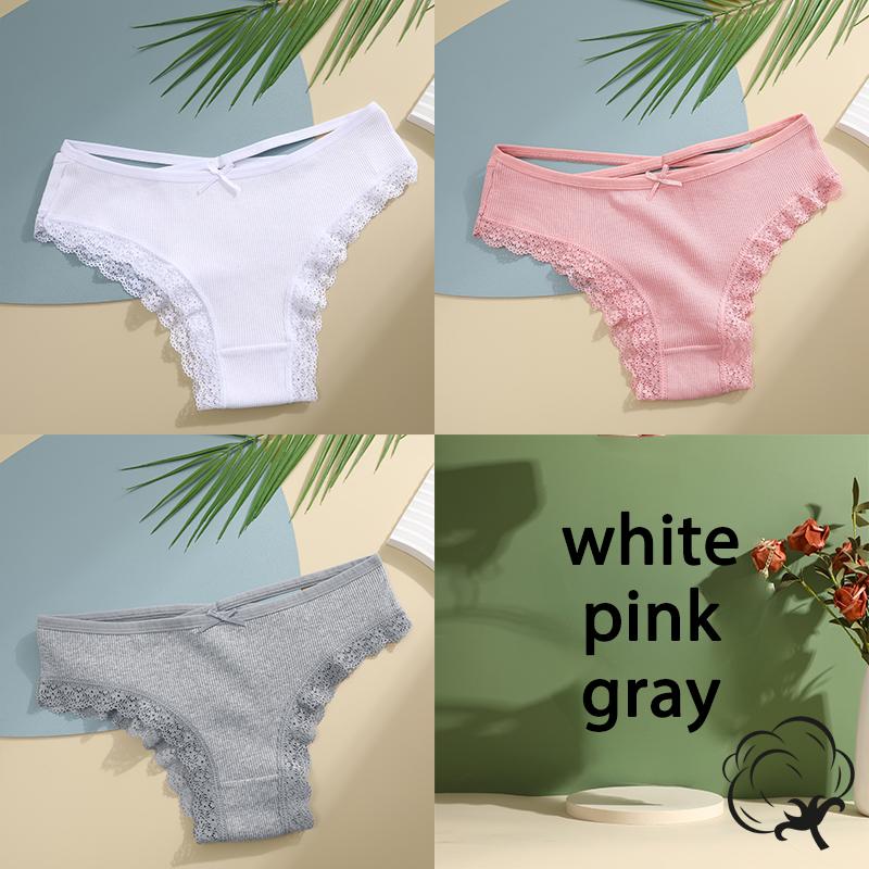 3 pezzi/set slip in cotone da donna mutandine a vita media biancheria intima sexy da donna mutandine con fiocco e spalline intimo comodo da donna