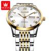 OLEVS Original Men's Watch Stainless Steel Dual Calenadr Classic Luxury Business Automatic Mechanical Wrist Watches for Man 6602