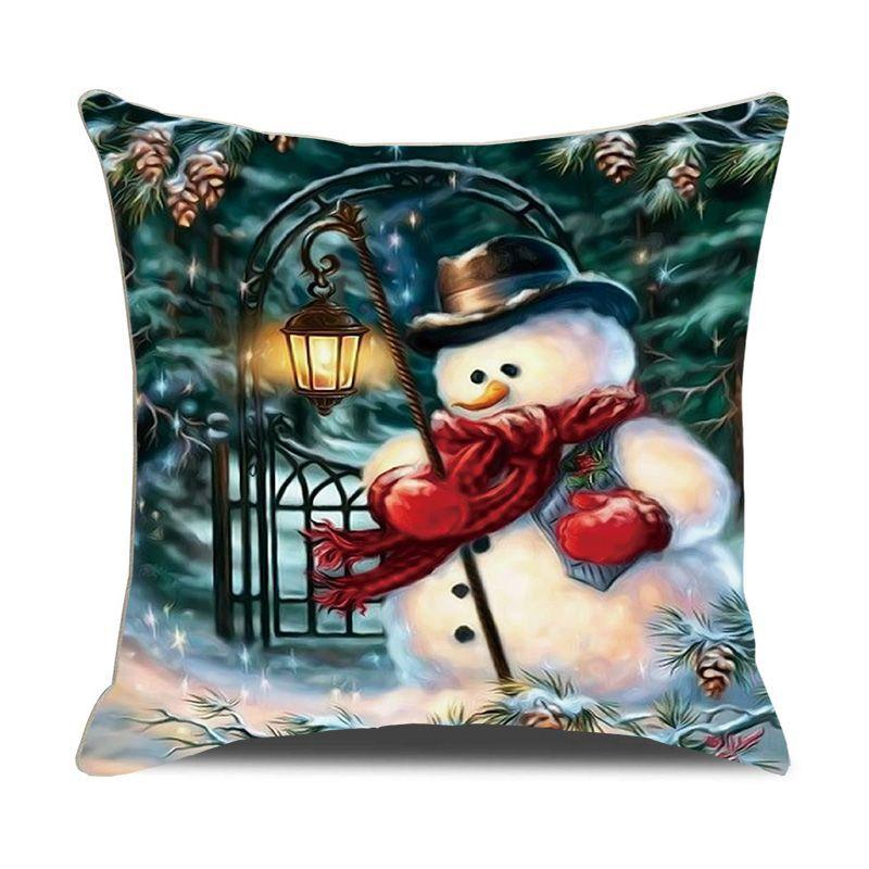 European Christmas Pillow Cushion Creative Home Linen Short Plush Bedside Sofa Pillow Case