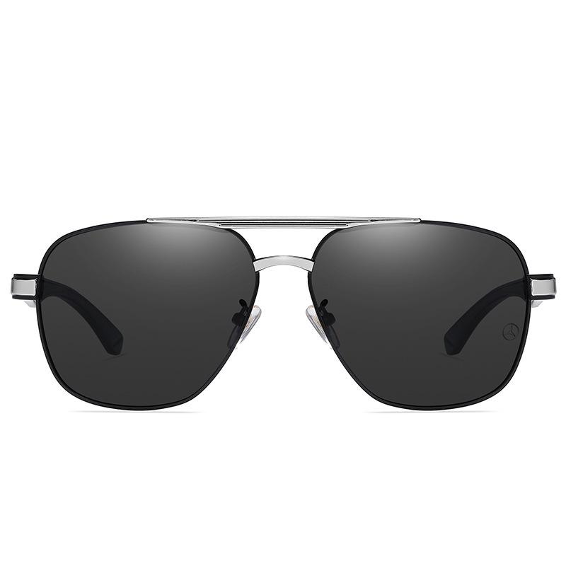 Men'S Aluminum-Magnesium Alloy Driving Polarized Sunglasses, Spring Leg Sunglasses, Uv Protection Sunglasses