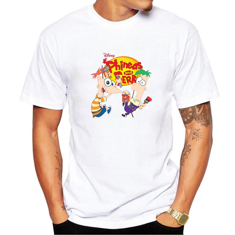Phineas En Ferb 2026 Katoenen T-shirt Streetwear Korte Mouw T-shirts Mannen Vrouwen T-shirt Kleding Tops