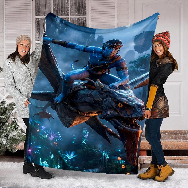 Avatar Theme Printed Blanket Perfect For Couch Bed Travel Outdoor Use Machine Washable Cozy Durable