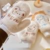 Winter Warm Embroidered Bear Student Gloves