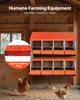 Chicken Nesting Boxes, 4 Compartments, Metal Egg Laying Boxes with Protective Collection Lids, Roll Out Nesting Box, Easy To Assemble, Ideal for Hens,