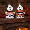 Non-woven Halloween Ghost Figurines Faceless Ornament, Cute Cloth Fabric Ghosts Table Autumn Tiered Tray Decor Decoration, BOO Banner Stuffed