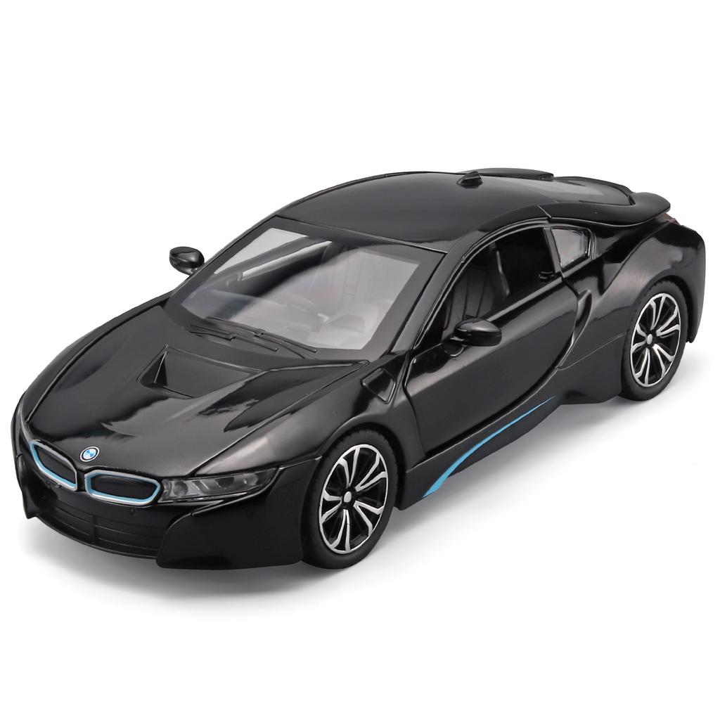 1:22 I8 Car Alloy Sports Car Model Diecast Metal Racing Car Vehicles Model Simulation Sound Light Toys Gift