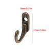 10 Pcs Heavy Duty Robe Hook Simplicity Hanger Vintage Bronze Small Hooks for Hanging Hat Towel Bag Rope Easy to Install