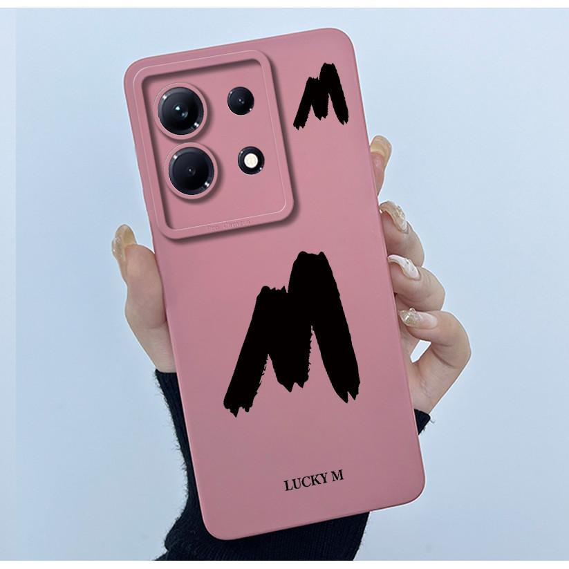 For Infinix Note 30 5G X6711/Note 30 Pro/30 VIP/30i/Note30 X6833B Case Lucky Initial Letter Soft Silicone Back Cover Phone Case