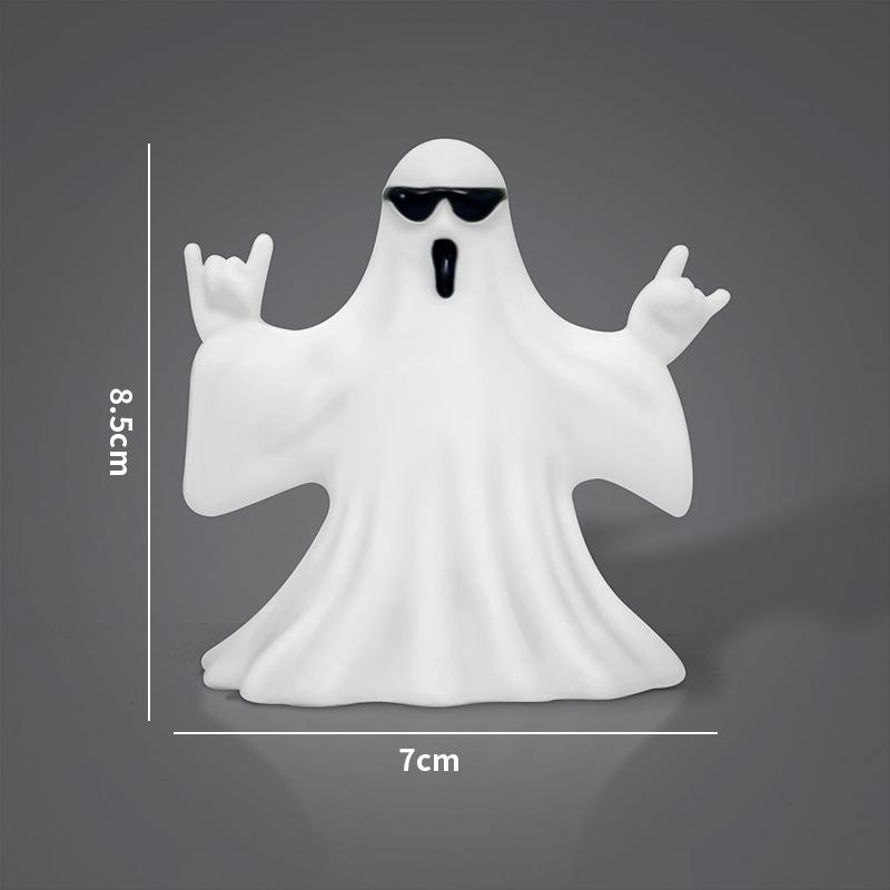 Halloween Geisterfigur Geisterdeko Lustige Niedliche Geisterfigur Geisterstatue Halloween Dekoration zum Verschenken Requisiten Tischplatte Heimdeko Neujahrsgeschenke