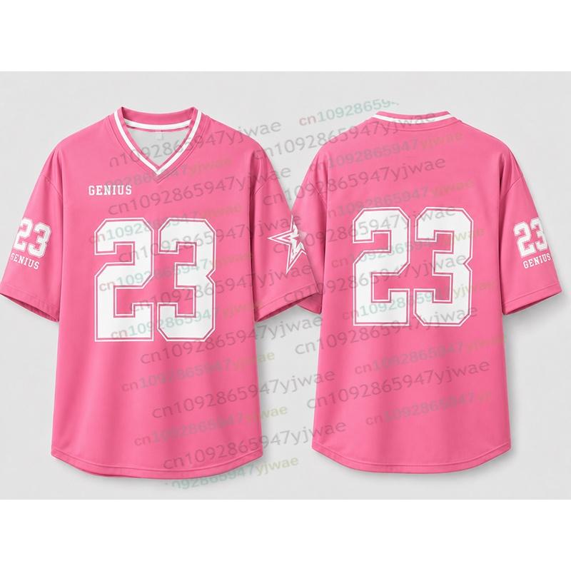 Number 23 TShirt For Men Women Summer Oversized V-neck Jersey Harajuku Trend Short Sleeve Unisex Streetwear Couple Beach Tee