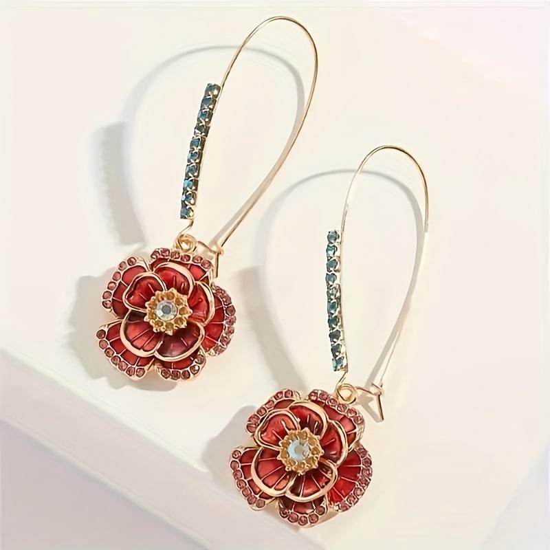 

Серьги в этническом стиле с яркими цветами, персонализированные модные серьги