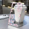 Pink Flower Design Transparent Phone Case For iPhone 17 16 15 14 13 12 11 Pro Air Max XS X XR 7 8 Plus Shockproof Soft TPU Cover