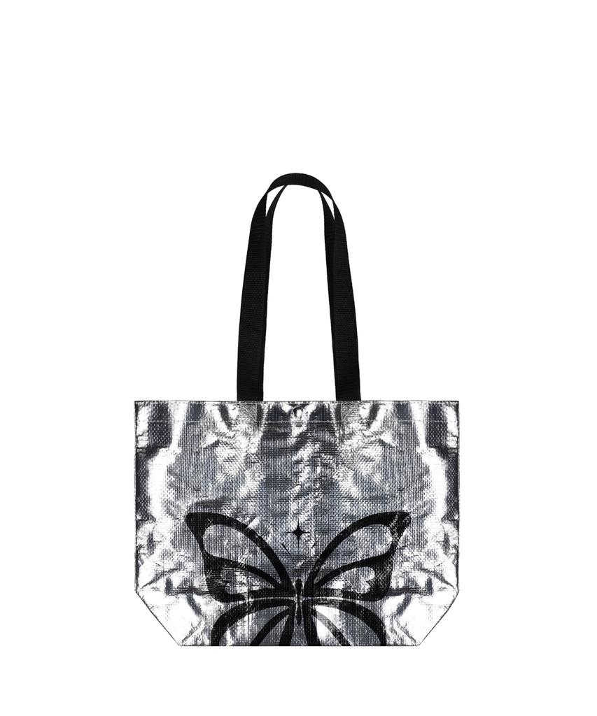 Nick&Nicole Signature Butterfly Reusable Bag_Silver