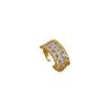 Real Gold Heart-Shaped Zircon Ring Opening Adjustable Simple Jewelry Japanese Ring Couple Ring