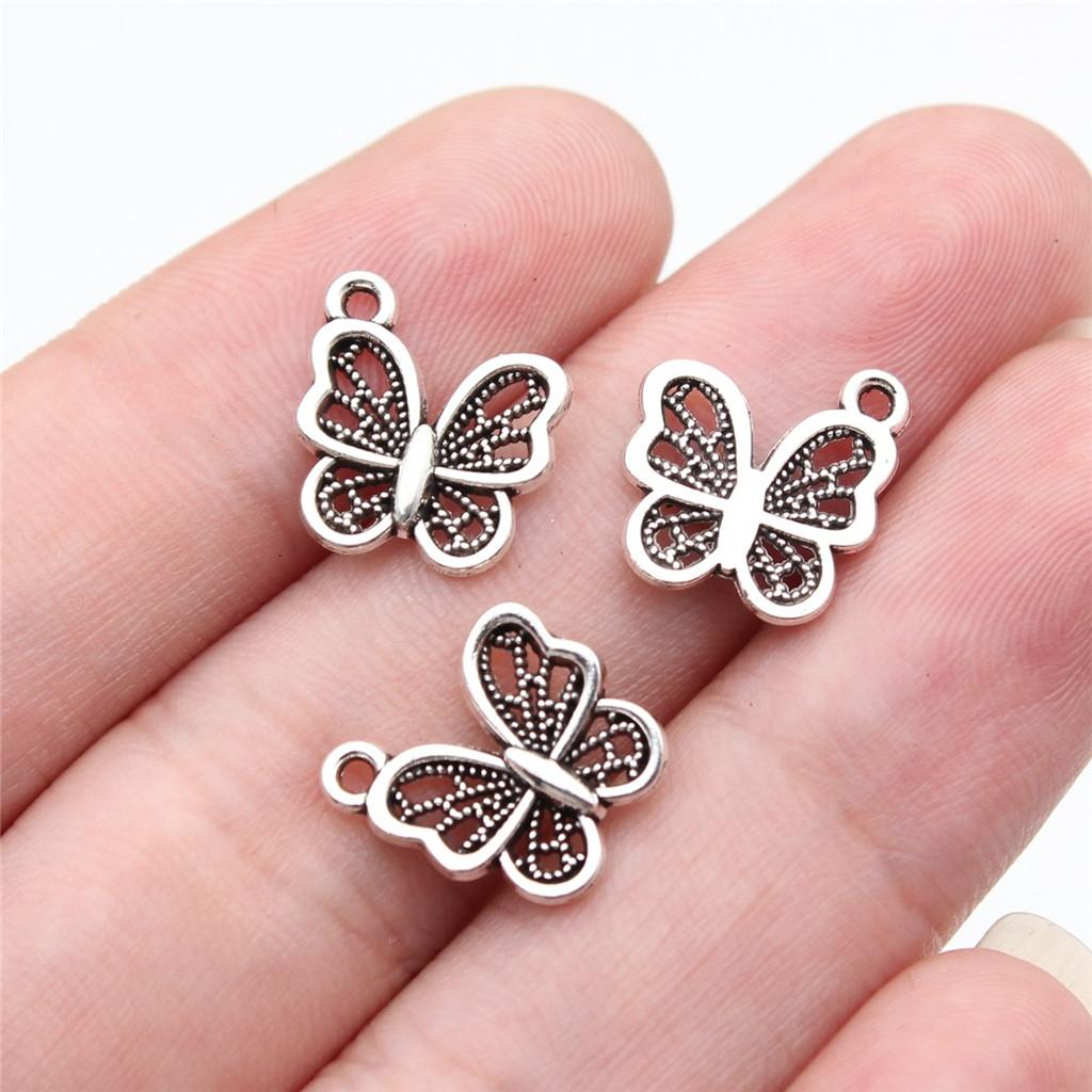 Charms Small Butterfly Pendants Wedding Jewelry Findings ZC114