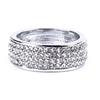 Damen Herren Mode Luxus Zirkon Diamant Ring Zierlich Paar Eheringe Elegantes Schmuckstück Geschenk