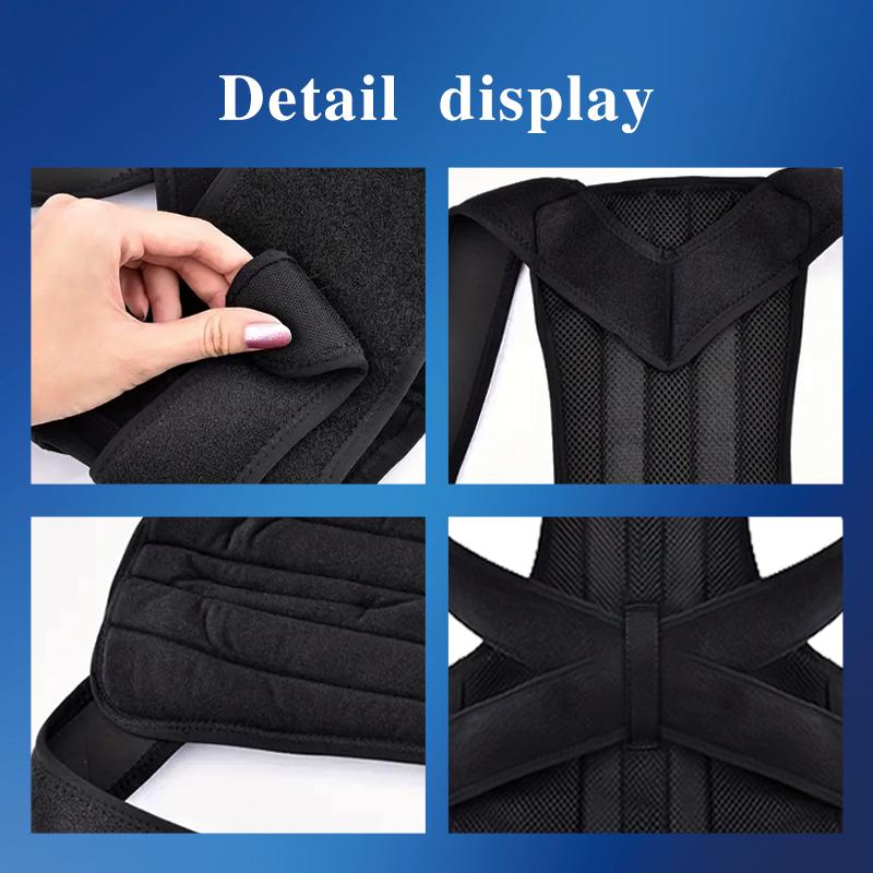 Posture Corrector Back Belt Adjustable Support for Straight Back Improves Posture and Provides Protection