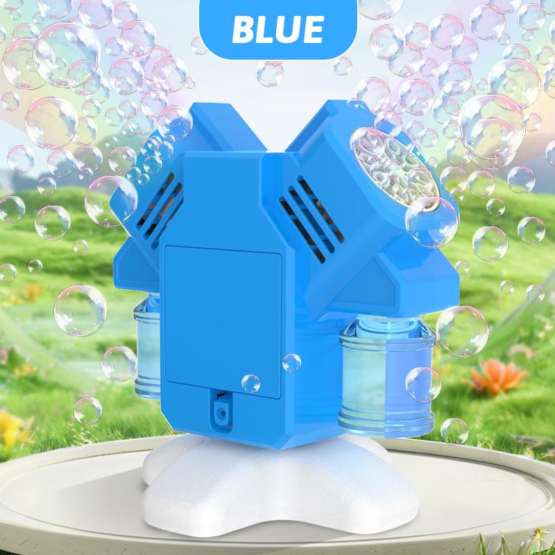 

Children S Bubble Plaything Double Head Rotating Light Bubble Machine Plaything Parent Child Outdoor Game Without Battery Bubble Water