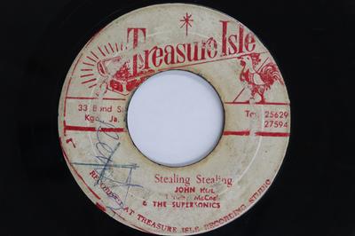 7inch Record JOHN HOLT, TOMMY MCCOOK, THE SUPERS - Stealing Stealing / Stealing Steali NONE TREASURE ISLE 1969 Jamaica Reggae, Ska & Dub Used