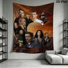 Chicago Fire Wall Tapestry Aesthetic Wall Hanging Printed Fabric Blanket Decorative Tapestries for Bedroom Living Room Home Decor