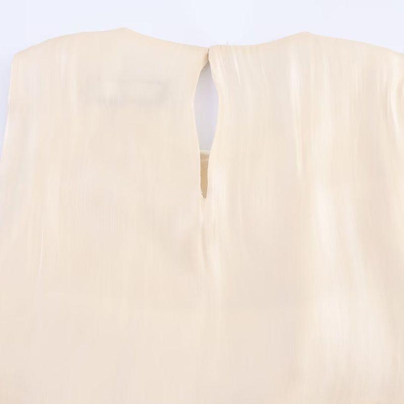 Kaslead New Women clothes Western Style Fashion Bright Effect Laminated Decoration Top 8312938 101