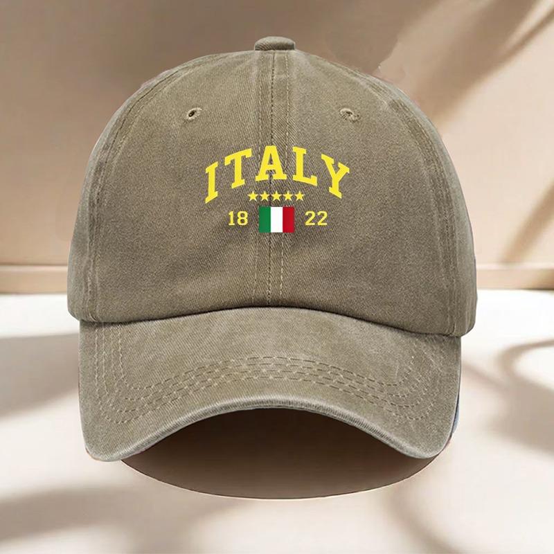 Streetwear Sun Protection Casual Cap Vintage Italy 1822 Baseball Cap Men Women Retro Washed Distressed Dad Hat Adjustable Cotton