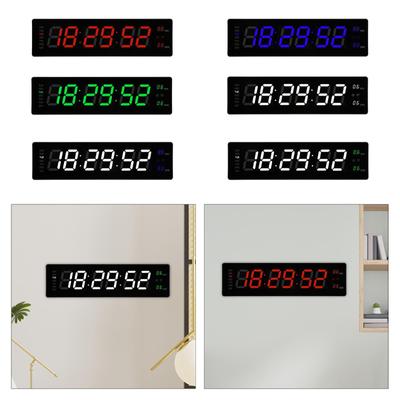 Wall Hanging Alarm Clock Bedroom Large Numbers LED Digital Clock Large Screen Display for Teens Hotel Living Room Studio Gym